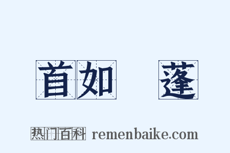 首如飛蓬是什么意思的图片